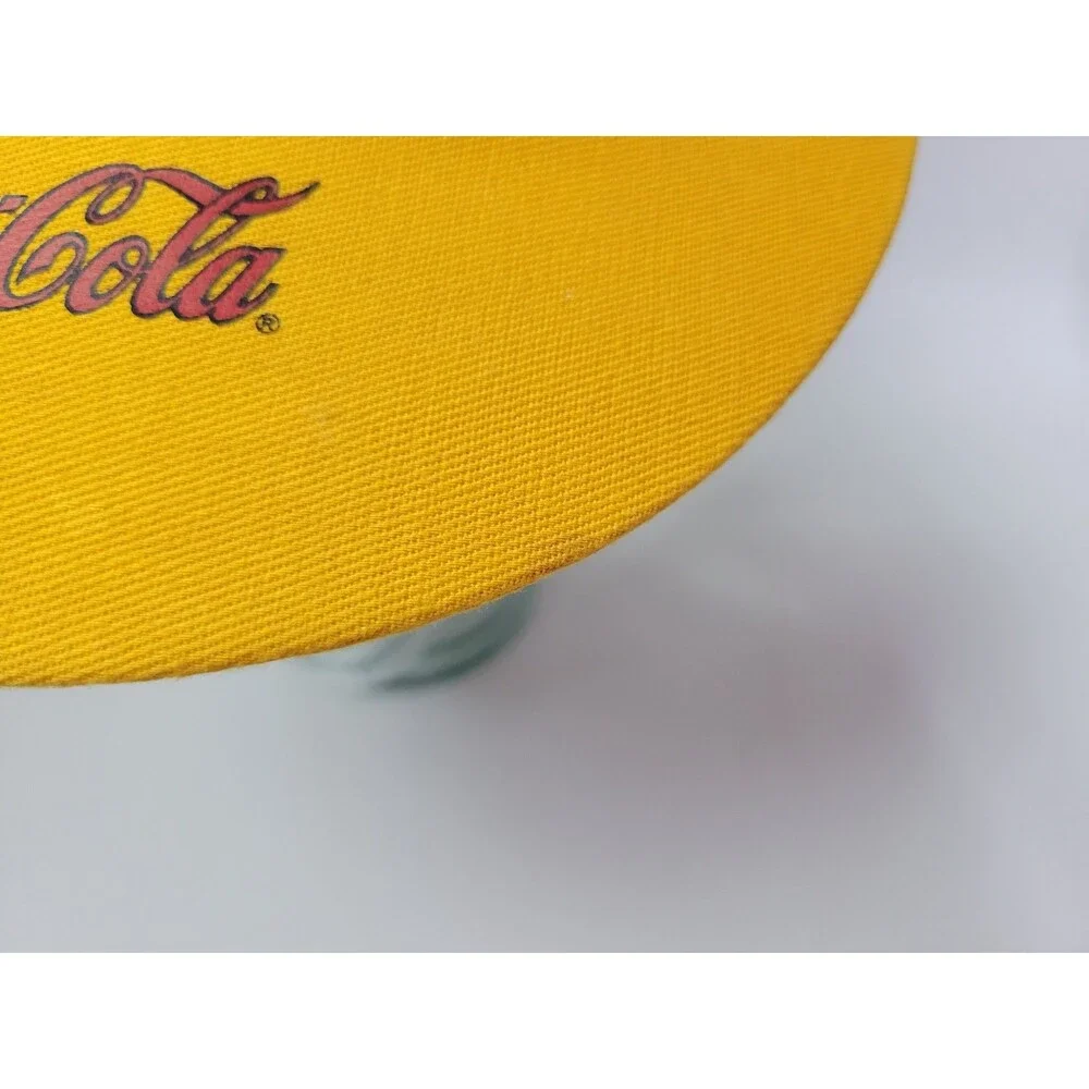 Vintage Coca Cola Adjustable Red Yellow 5 Star‎ Visor Hat